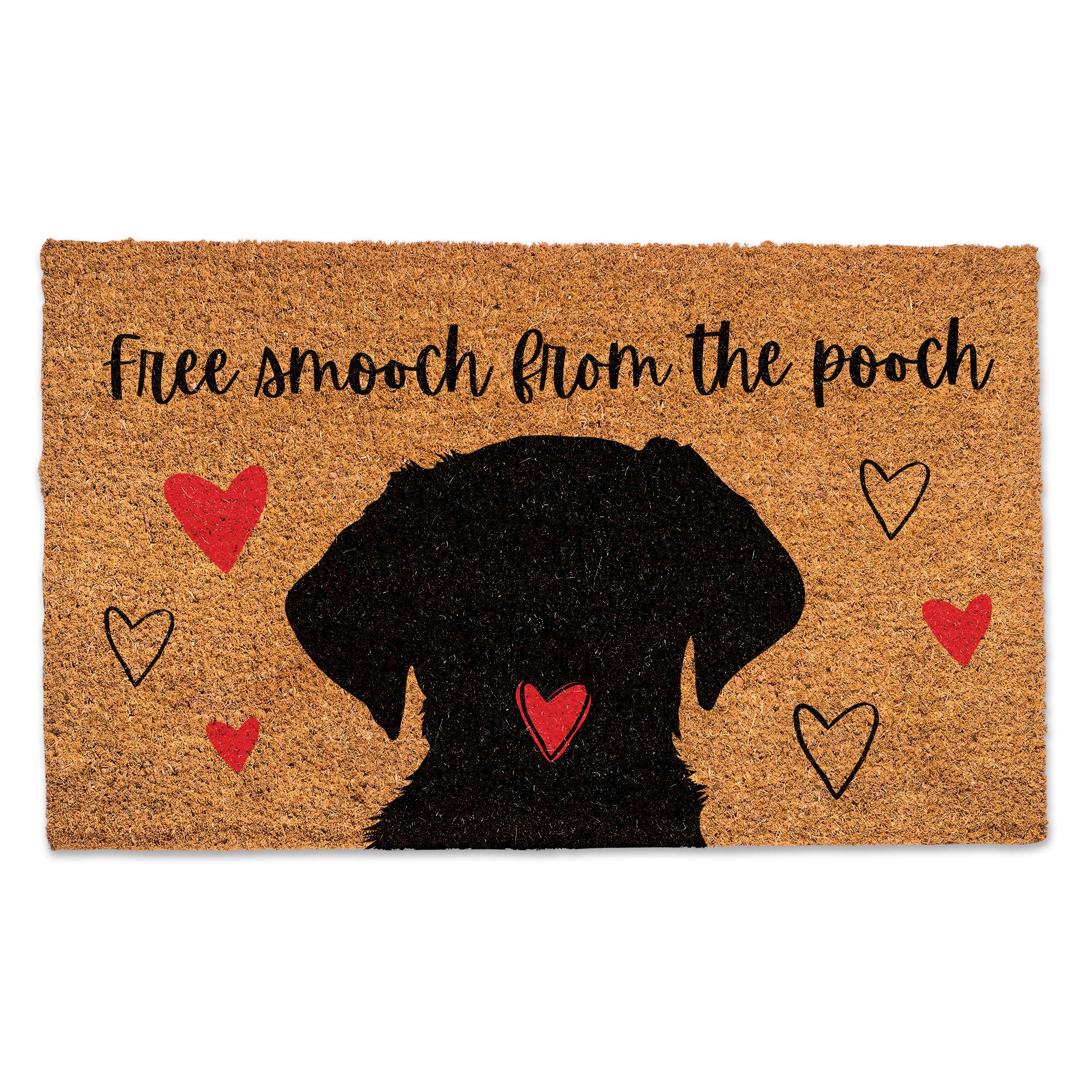 Free Smooch from the Pooch 30" x 18" Door Mat